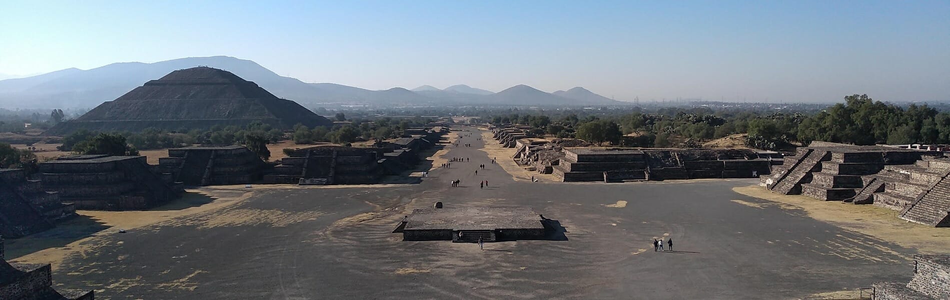 Teotihuacan ruin entire scenery