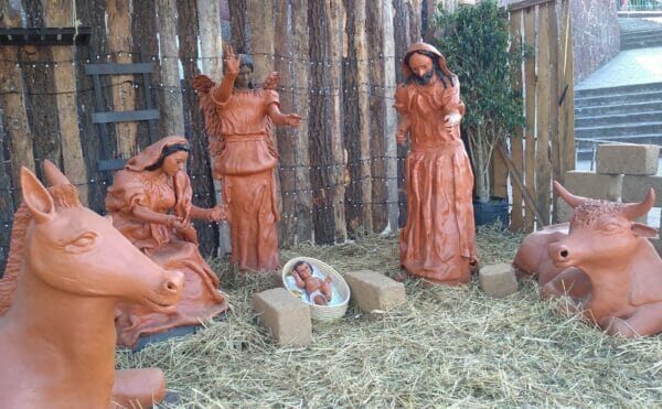 Christ surrounded by adults in Metepec, Mexico
