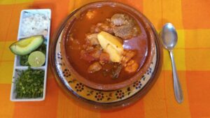 Mexican food called mole de oja