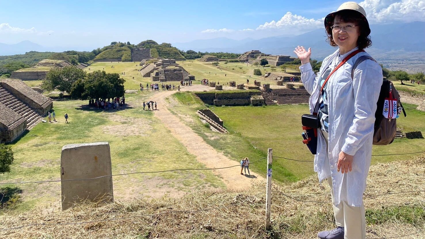 メキシコの世界遺産であるオアハカのモンテアルバン遺跡